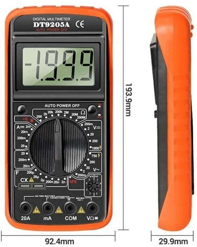 Gabrielle - Handheld Digital Multimeter lcd Display True rms ac dc Strom Voltmeter Transistor Tester Ohm Kondensator Dio...
