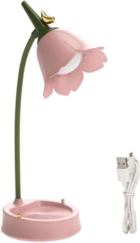 LED-Tischleuchte, usb wiederaufladbar, Augenschutz, Blumen-Schreibtischlampe, Schreibtischlampe, LED-Schreibtischlampe