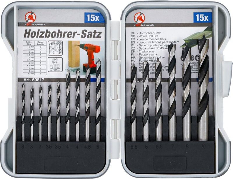 Bgs Technic - Holz-Bohrer-Satz 3 - 10 mm 15-tlg.