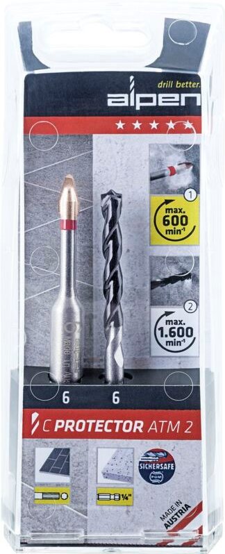 Feinsteinzeugfliesenbohrerset c protector ø 8 mm