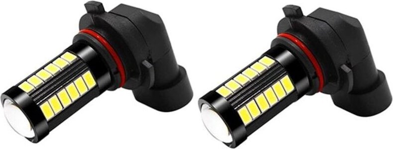 Jusch - 2er-Pack Auto-Nebelscheinwerfer H8/H11 6500K 1400 Lumen led IP67 Weiß