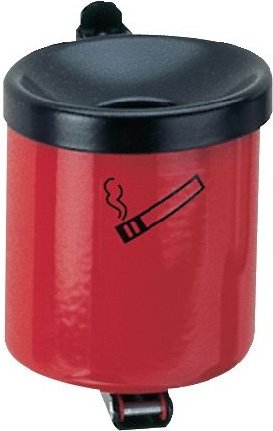 Thumbnail - Wandascher Ø110xH120mm rot m.Kippvorrichtung TKG