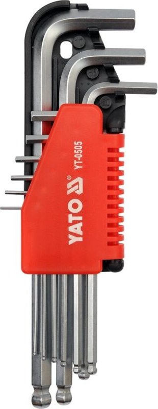 Yato - Sechskant-Inbusschlüssel, Kugel 1,5-10, 9-tlg. YT-0505