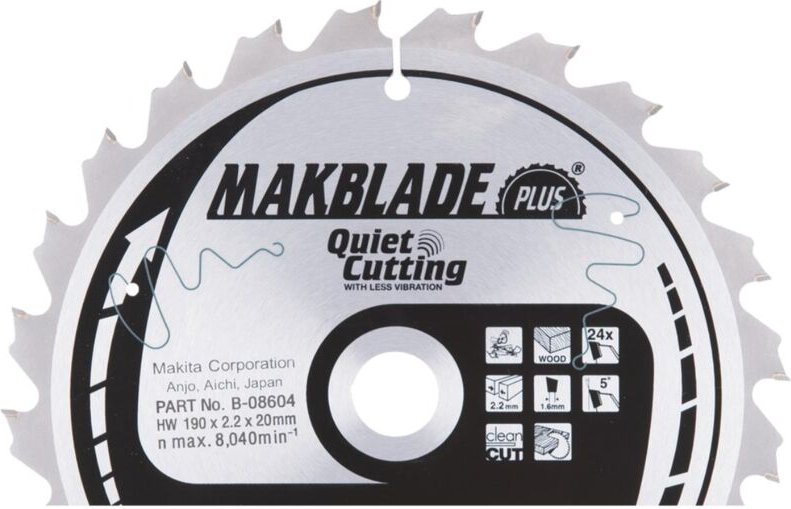Makita Kreissägeblatt, MAKBLADE PLUS 190 x 20 mm • 24 Zähne