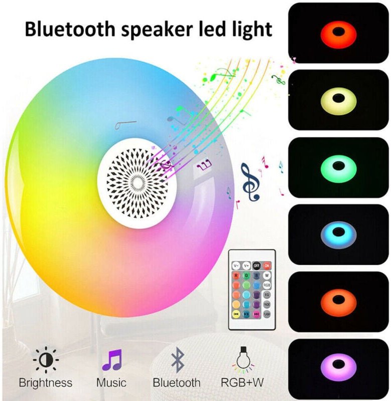 Ufo Bluetooth Led-Lampe Weisses Licht Rgb-Lampe 48w Lautsprecher Musik