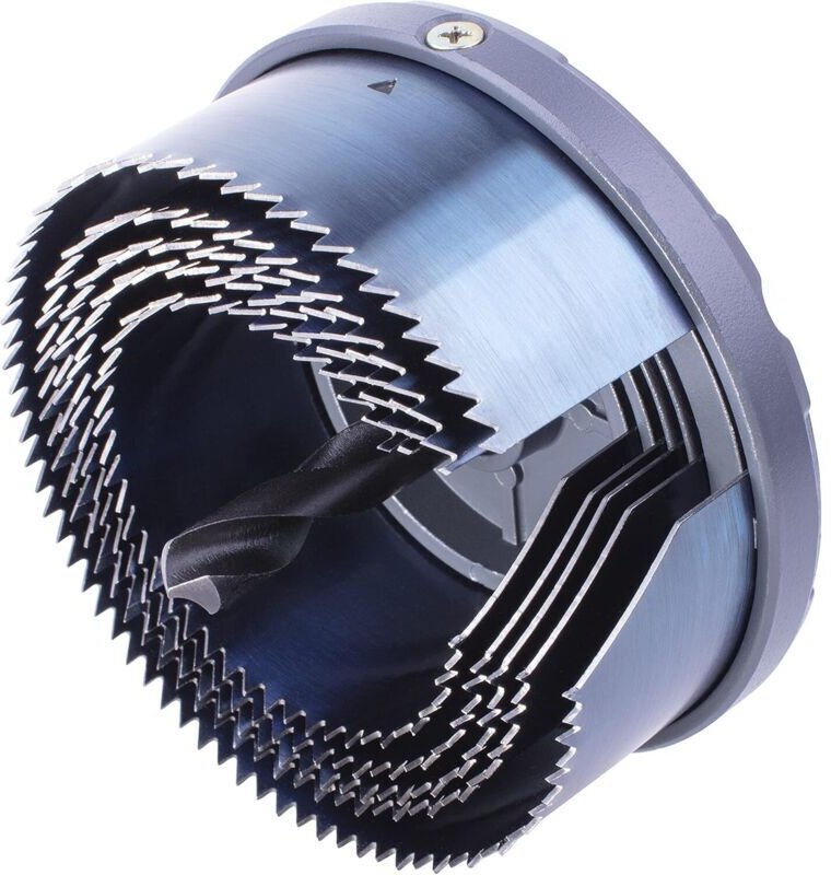 2160000 Mehrblatt-Lochsäge – Ø 25, 32, 38, 45, 50, 56, 62 mm – 8 mm 3-seitiger Schaft – 33 mm Schnitttiefe