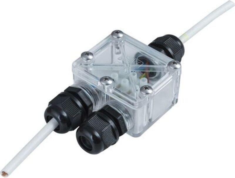 Heitronic - 21041 2fach Verteiler 230 v 4 cm Transparent