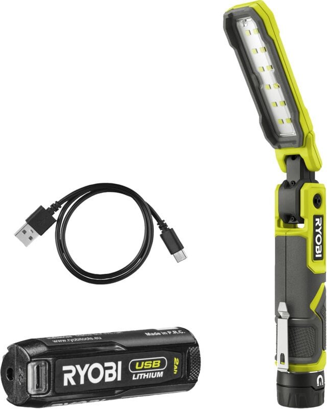 Ryobi - RLI4-120G Magnetlicht-Akku 4V usb Lithium 650 Lumen 1x2,0 Ah