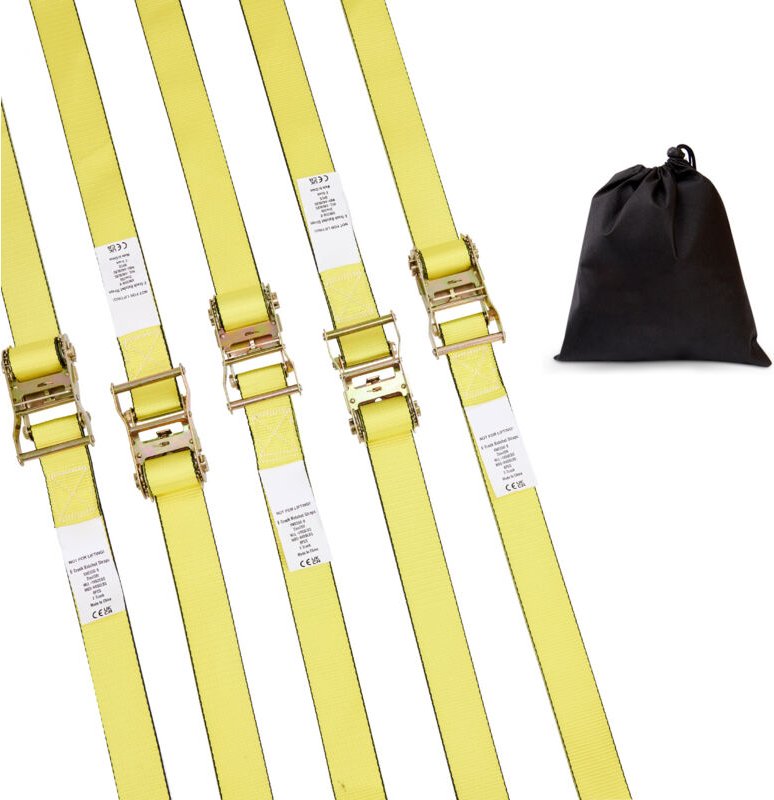 Zurrgurte mit Ratsche (8er-Pack), 2014 kg Bruchfestigkeit, E-Track-Endlosratsche mit 8 hochwertigen 5,1 cm x 4,5 m lange...