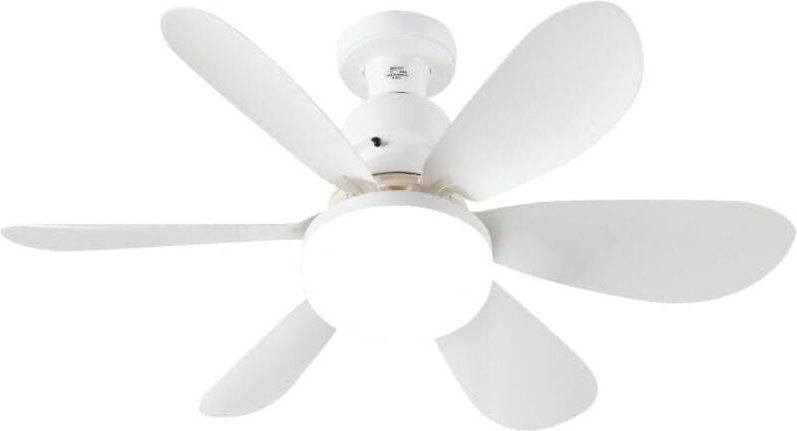 20 Zoll Deckenventilator mit Steckdose, mit Licht und Fernbedienung, 3 Farben, dimmbar, 3 Geschwindigkeiten, kompatibel ...