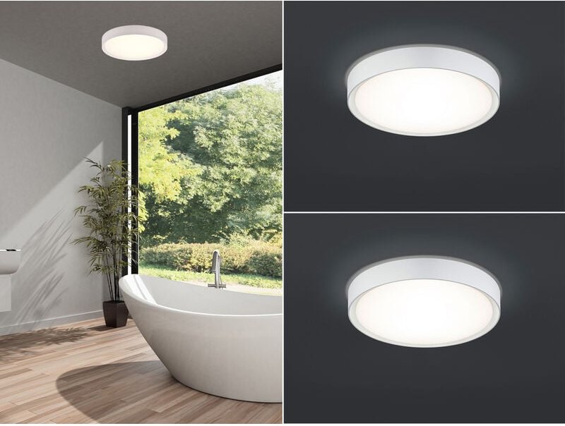 Led Deckenleuchte 2er Set in Weiß IP44 Badlampen, ø 33cm