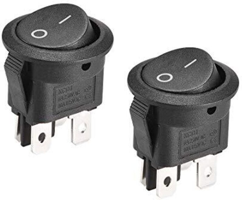 Boot Wippschalter Rund 4Pin ein/aus ac 250V/6A 125V/10A 2St