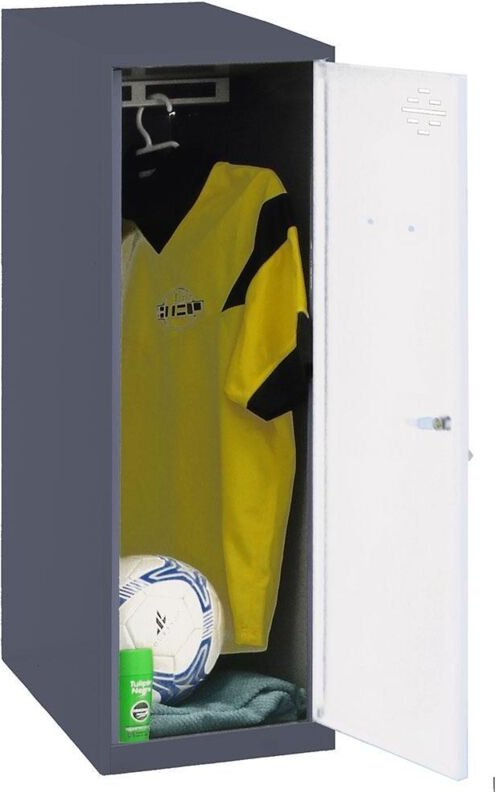 METALLISCHES SCHLIESSFACH SIMONLOCKER DISM. SINGLE MINI 915x300x500 mm ANT/WEISS