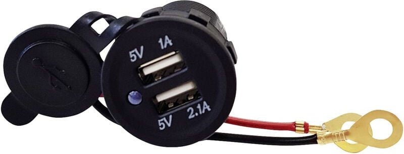 Hp Autozubehör - kfz Dual usb Einbausteckdose Belastbarkeit Strom max.=3.1 a Steckdose 12 v zu 5 v, 2