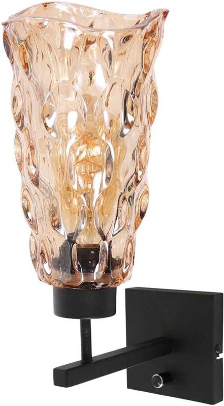 Steinhauer - wandleuchte - Stang - bernstein - glas metall -