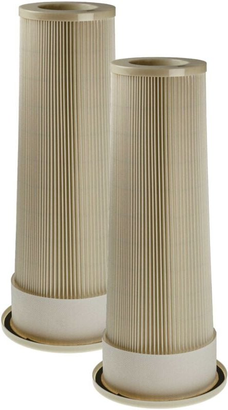 2x Feinfilter kompatibel mit Dustcontrol dc 3800, 3700, 3900, 3500 Staubsauger - Luftfilter Weiß, Rund - Vhbw