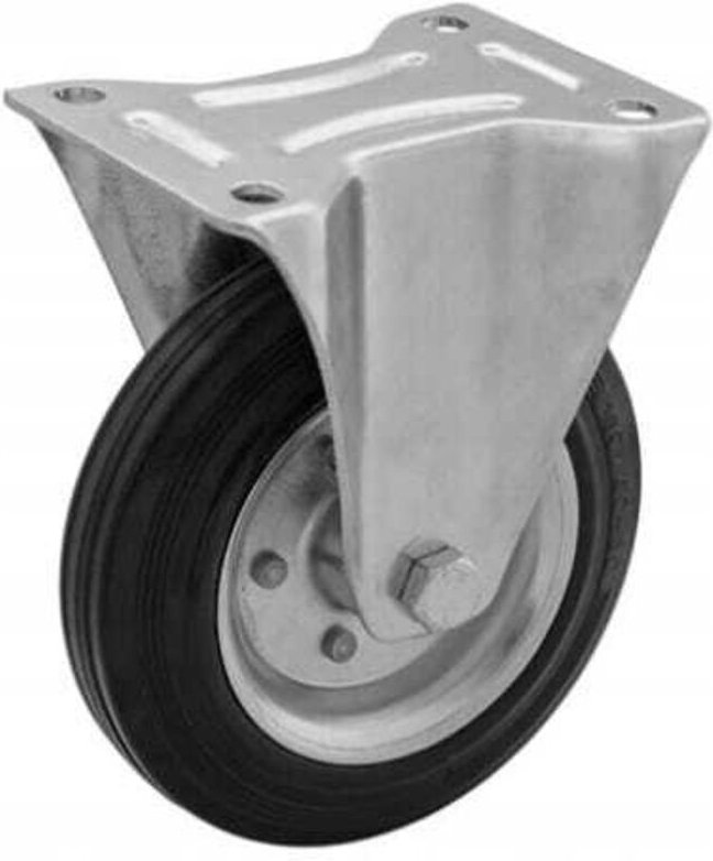 Bocksatz, Stahl-Gummi-Bockrad, Durchmesser 200 mm