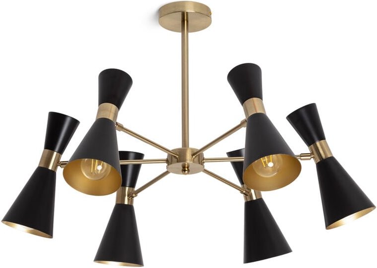 Deckenleuchte Aluminium 6 Spots Jigger Schwarz