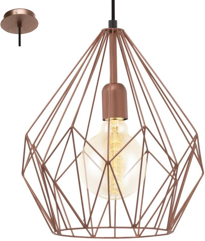 Eglo - Pendelleuchte Carlton kupfer ø 31 cm E27 Deckenlampen & Kronleuchter