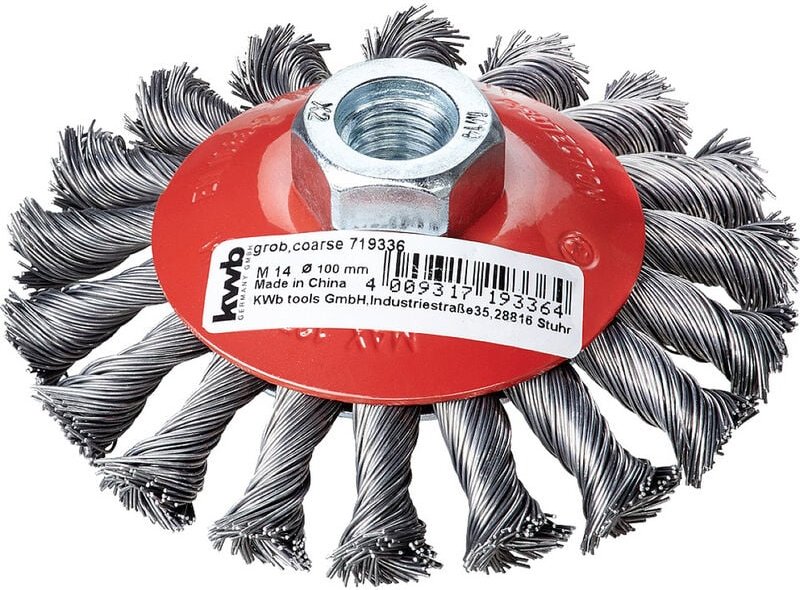 KWB - aggresso-flex® Scheibenbürsten, gezopfter HSS-Stahldraht für Einsatz mit Winkelschleifer 719336