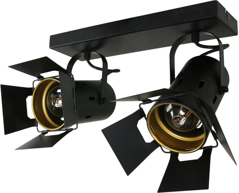 Steinhauer - Mexlite - spot - Carree - schwarz - metall - aufbauleuchte - E27