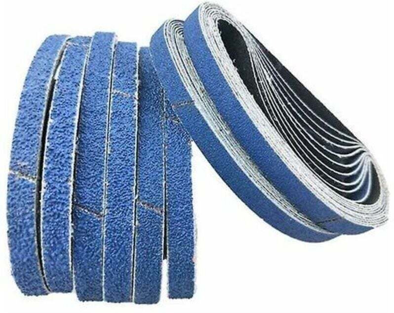 Zirkonkorund-Schleifbänder, 13 x 457 mm, Körnung 4 x 40/60/80/120 - Packung mit 16 Schleifbändern