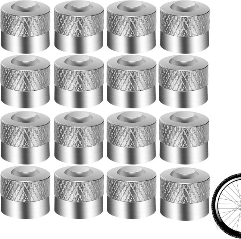 Thumbnail - 16 Stück Ventilkappen Autoventil Metallkappen mit Gummiringdichtung Reifenventilkappen Autoventilkappen für Auto Motorra...