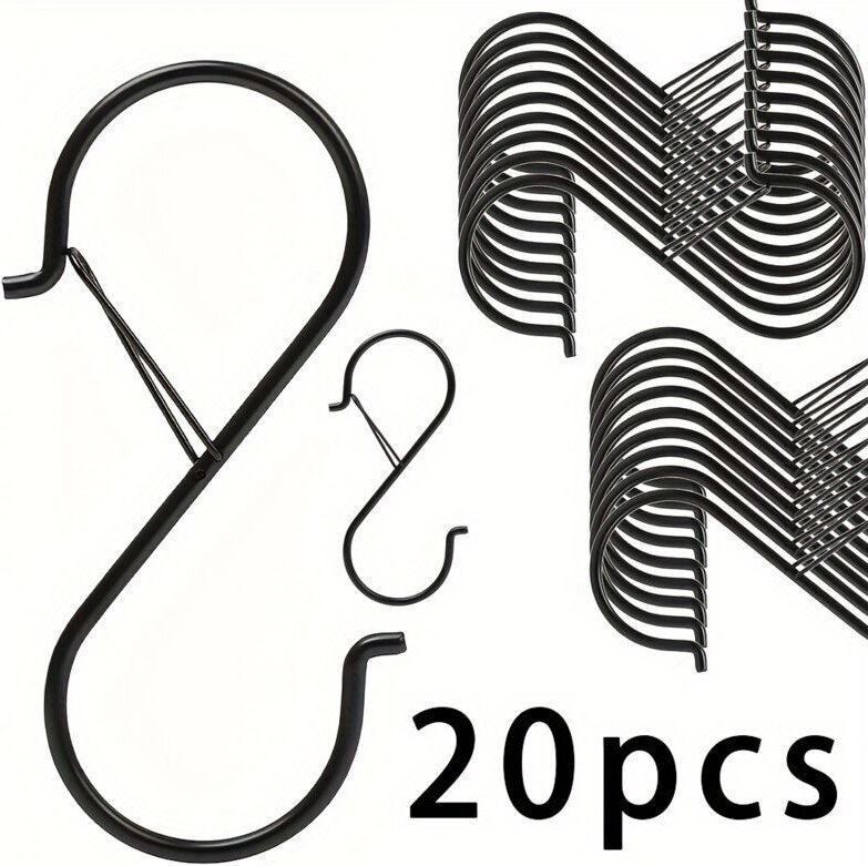 Set mit 20 Wandhaken aus Gusseisen mit Verriegelung – Einfache Montage – Ideal für Pflanzenliebhaber und Heimwerker