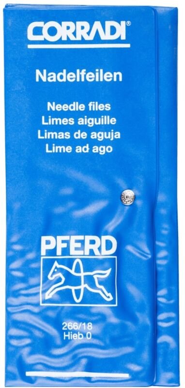 12315092 CORRADI-Nadelfeilen-Set Schweizer Hieb 0 in PVC-Rolltasche Länge 180 mm 1 St. - Pferd