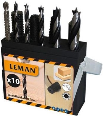 Set mit 12 sortierten Hartmetall-Bohrern Oberfräse Q8 Leman 7100.712