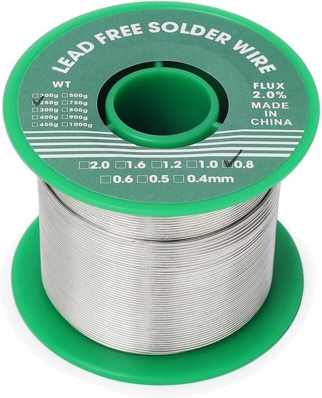 Bleifrei Lötzinn 0.8mm, Lötdraht 250g mit Flussmittel Lötzinn, Kolophoniumkern Sn99 Ag0,3 Cu0,7, Elektronik-Lötdraht, zu...