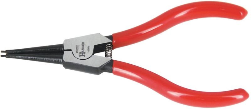 Hanger Circlip-Zange 140 mm mit bequemen roten PVC-Griffen