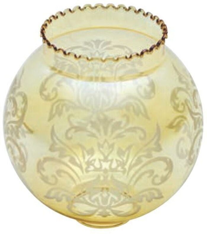 Ltde - Bernsteinfarbener Lampenschirm aus Glas mit zwei Mündungen 14cm Mündung 5cm