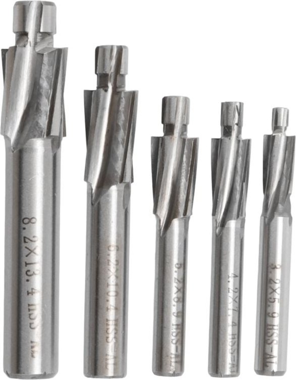 5 StüCke HSS SchaftfräSer M3-M8 Pilot Schlitzung Werkzeug FräSer