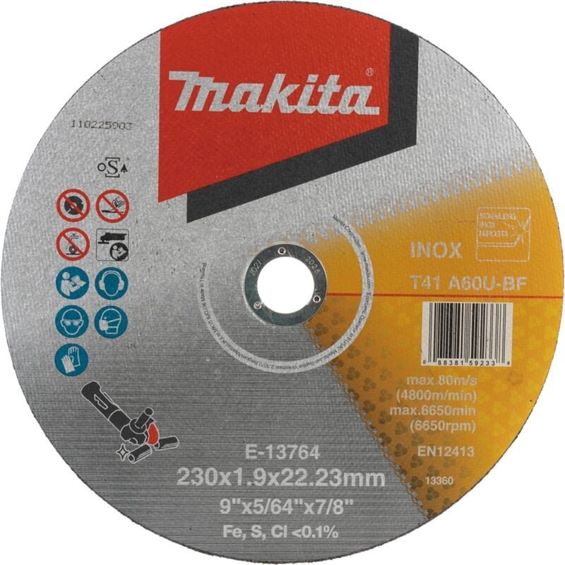 Trennscheibe 230x1,9 mm inox - E-13764 - Makita