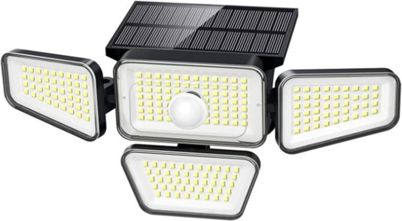 Applique solare a LED con 270 LED, sensore di movimento PIR, impermeabile, ideale per giardini, patii, cortili, recinzio...