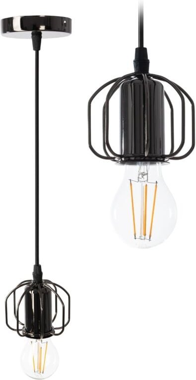 Toolight - deckenlampe loft black shine APP595-1CP