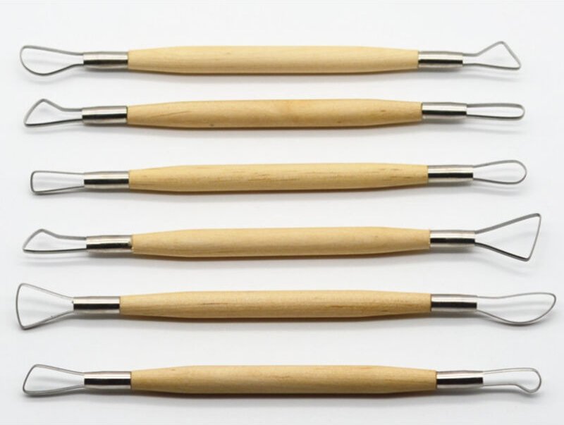 Set mit 6 doppelseitigen Edelstahlschabern für Töpferarbeiten, Tonarbeiten, Bildhauerei und ölbasierte Schnitzwerkzeuge ...