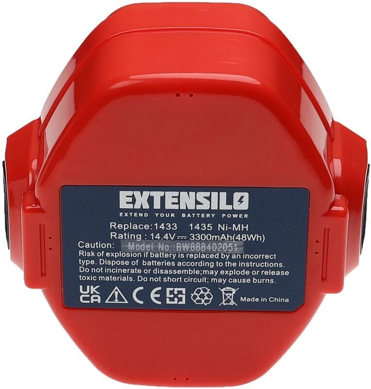 Thumbnail - Extensilo - 3x Akku kompatibel mit Makita 6237D, 6236DWDE, 6280DWAE, 6237DWDE, 6280D, 6271DWAE Werkzeug (3300 mAh, NiMH,...
