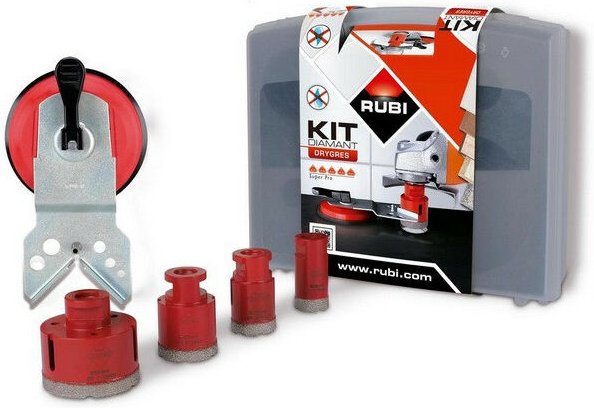 Set 4 Bohrkronen für Bohrungen 28-68 mm DRYGRES - RUBI 50917