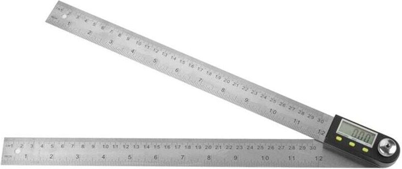 Digitales Winkellineal, 2-in-1-Winkelfinder, 0–300 mm, 360° Edelstahl, elektronischer Winkelmesser, Goniometer, Messgerä...