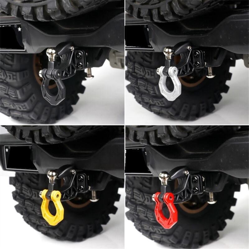 Tlily - Metall Hinten Stoßstange Abschleppen Anhänger Haken Drop Hitch Empfänger für 1/8 1/10 rc Crawler Auto Axial SCX1...