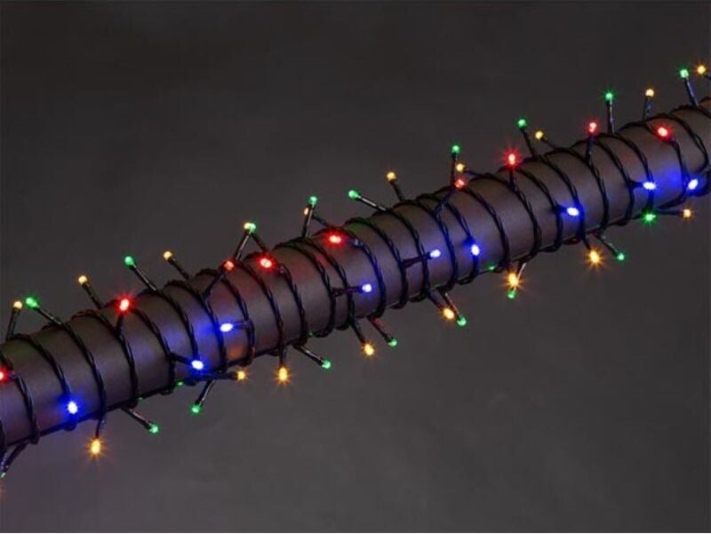 Vellight - Stella led - 8 m - 120 LEDs - mehrfarbig - grünes Kabel - 24 v