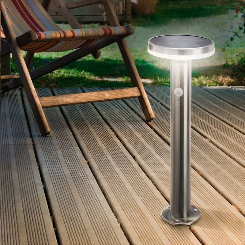 Solar PIR-Standleuchte Lena 45 cm aus Edelstahl wetterfest outdoor 102594 - Esotec