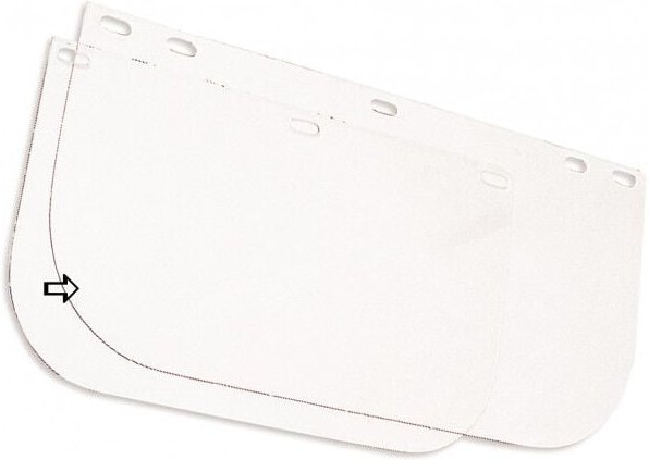 Breites Visier aus farblosem Polycarbonat singer - für eva 805 - 395 x 200mm - ACC805LARG