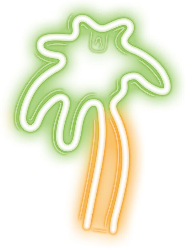Thumbnail - Forever - Neon led Zeichen Licht usb led Licht Home Leuchtschild Nachtlicht Palme-Grün/Orange