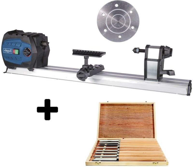 Scheppach - drechselbank drechselmaschine holz DM600VARIO + 8 tgl set stechbeitel