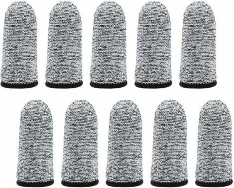 10er-Pack wiederverwendbare, schnittfeste Fingerschutzhüllen – Für Küchenarbeiten, Bildhauerei (grau)