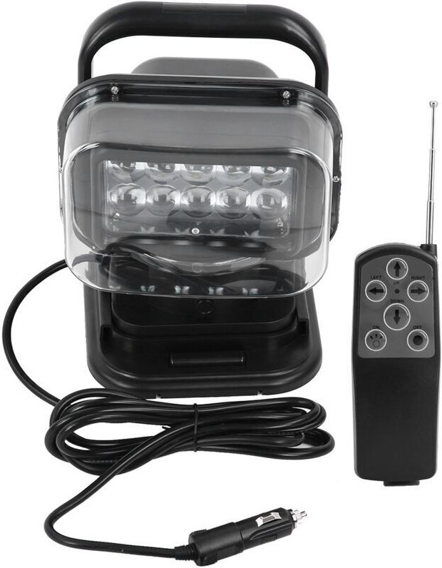 50-W-LED-Suchscheinwerfer mit Fernbedienung und 360-Grad-Magnetfuß für Autos,