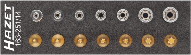 Werkzeug Satz, torx, Vierkant hohl 6,3 mm (1/4), Außen torx Profil, Innen torx Profil, E4 - E11, T10 - T40, Anzahl Werkz...